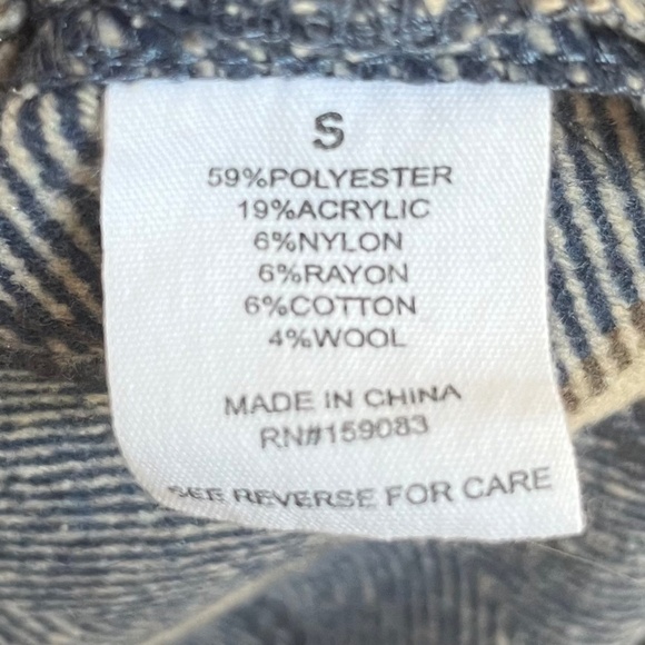 Jason Maxwell Blue & Tan Plaid Button Up Heavyweight Shirt Jacket Size S - Picture 9 of 10